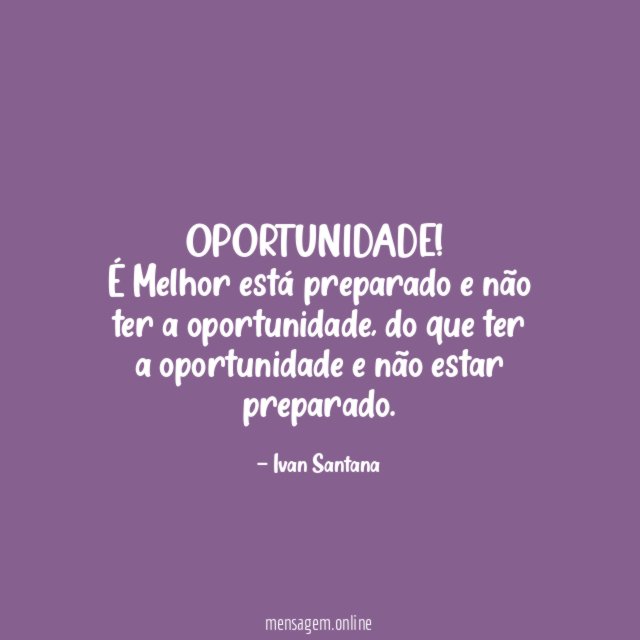 OPORTUNIDADE!