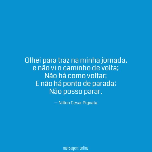 Olhei para traz na minha jornada