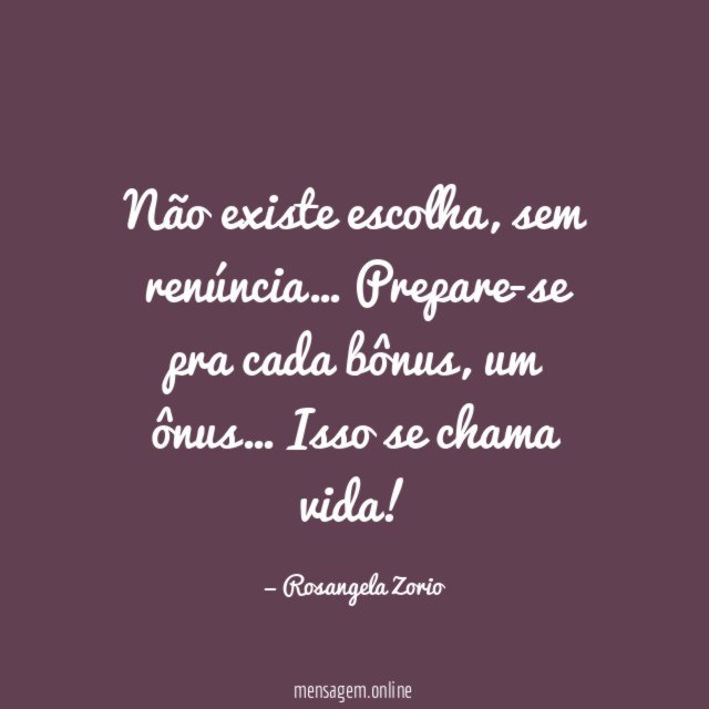 Não existe escolha