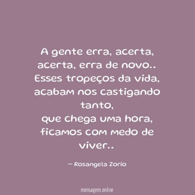 a gente erra