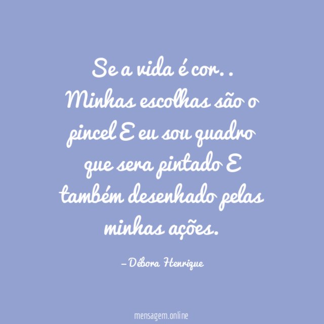 Se a vida é cor