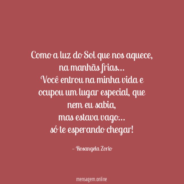 Como a luz do Sol que nos aquece