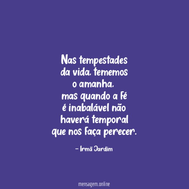 Nas tempestades da vida