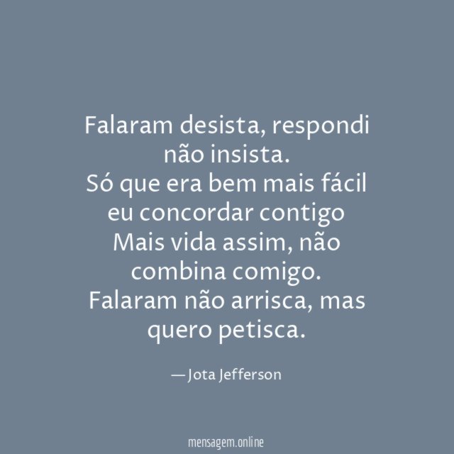 Falaram desista