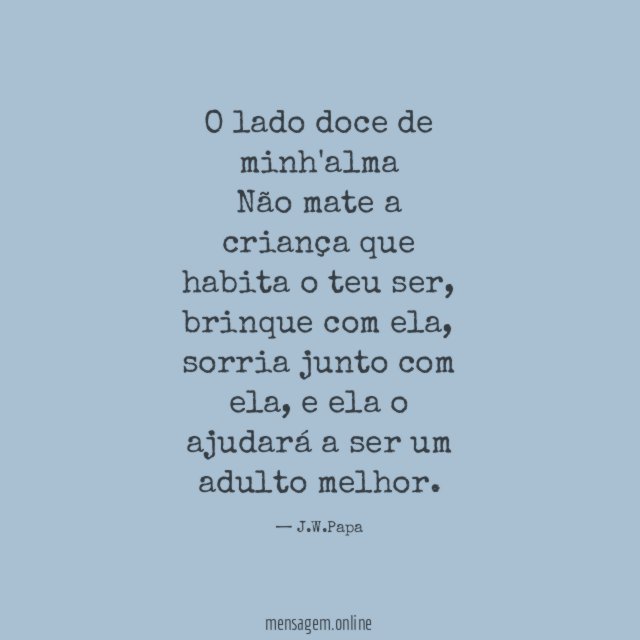O lado doce de minh'alma