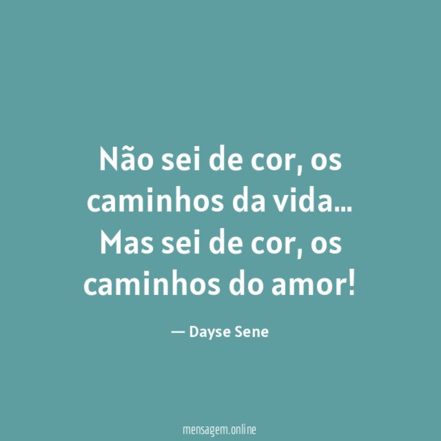 Não sei de cor