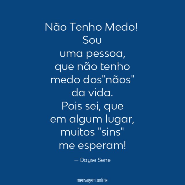 Não Tenho Medo!