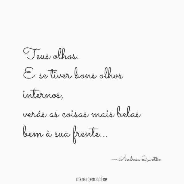 Teus olhos.