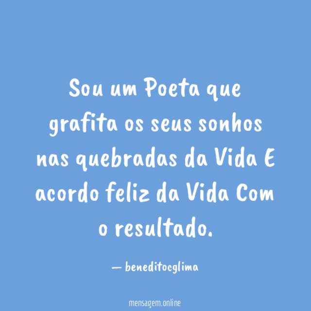 Sou um Poeta que grafita os seus sonhos nas quebradas