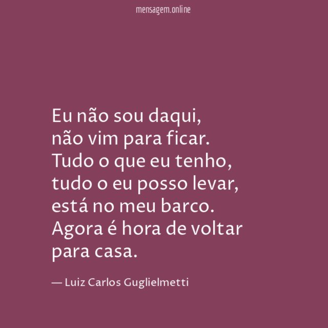 Eu não sou daqui