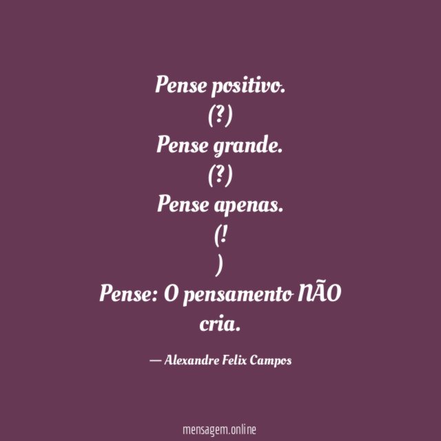 Pense positivo