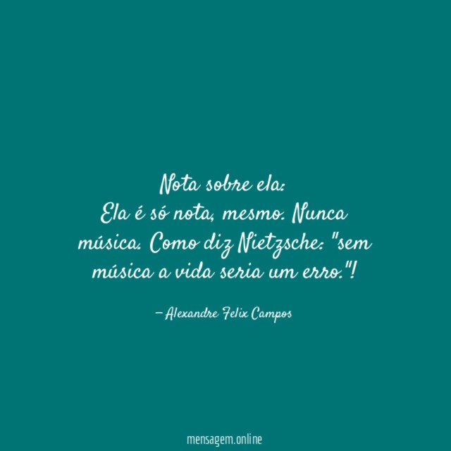 Nota sobre ela: