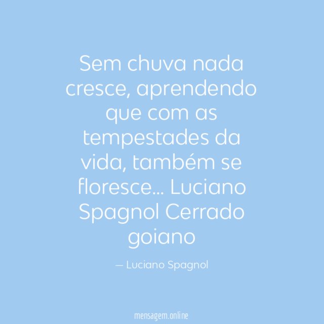 Sem chuva nada cresce,
aprendendo que com
as tempestades da vida,
também se floresce…