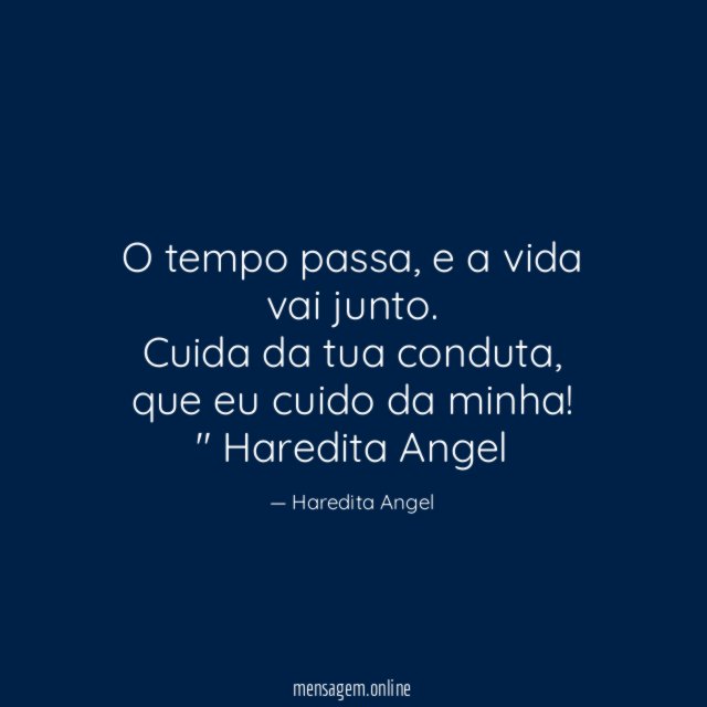 O tempo passa