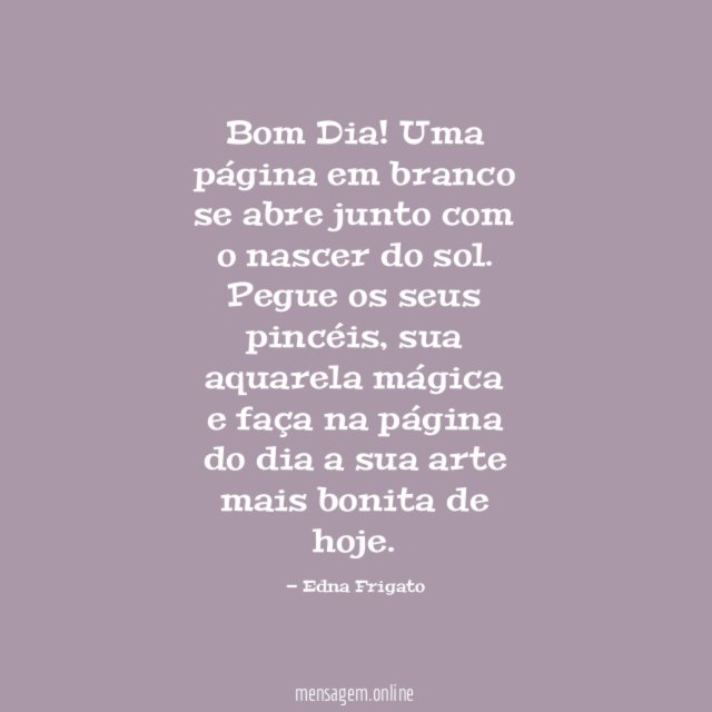 Bom Dia!