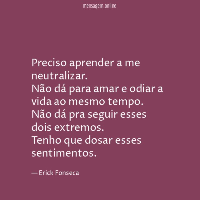 Preciso aprender a me neutralizar