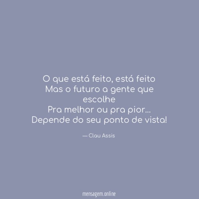 O que está feito