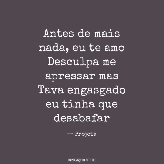 Antes de mais nada