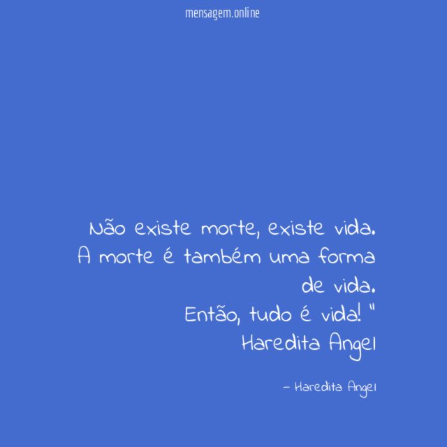 Não existe morte