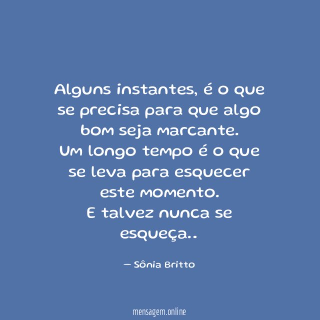 Alguns instantes