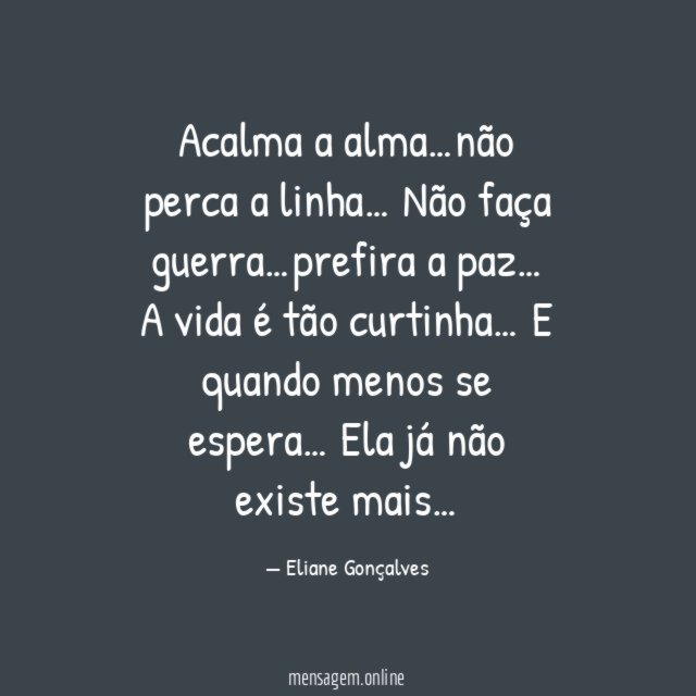 Acalma a alma