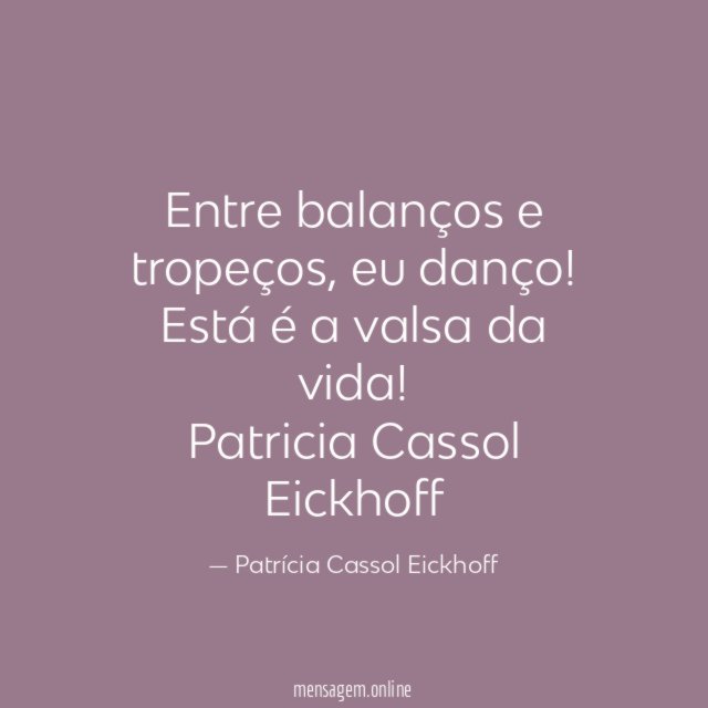 Entre balanços e tropeços