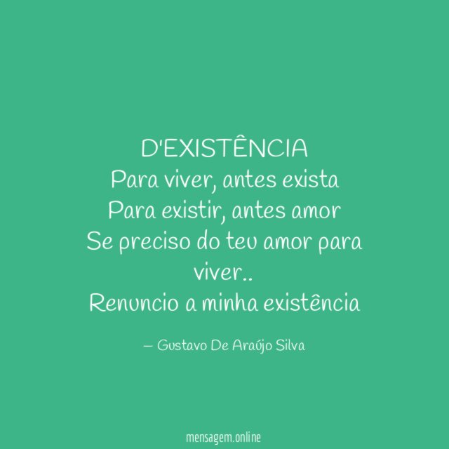D'EXISTÊNCIA