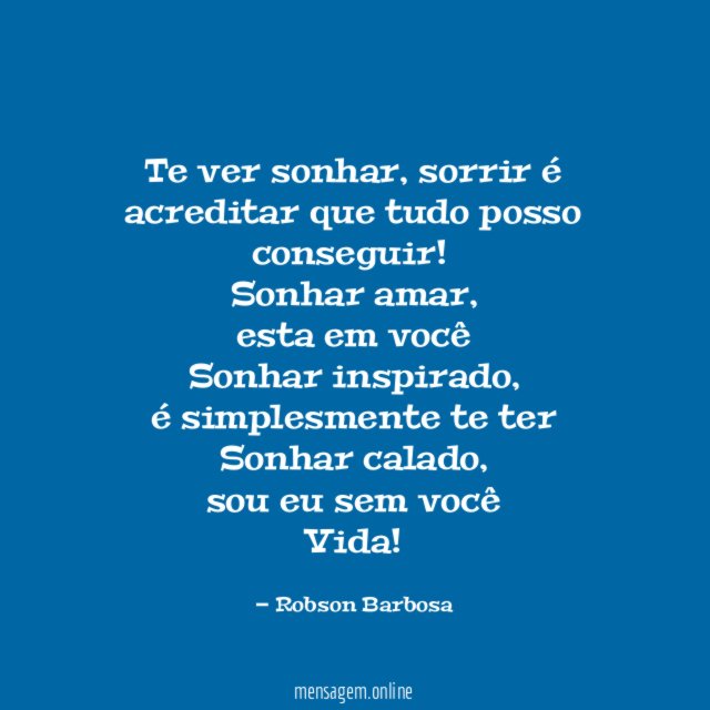 Te ver sonhar