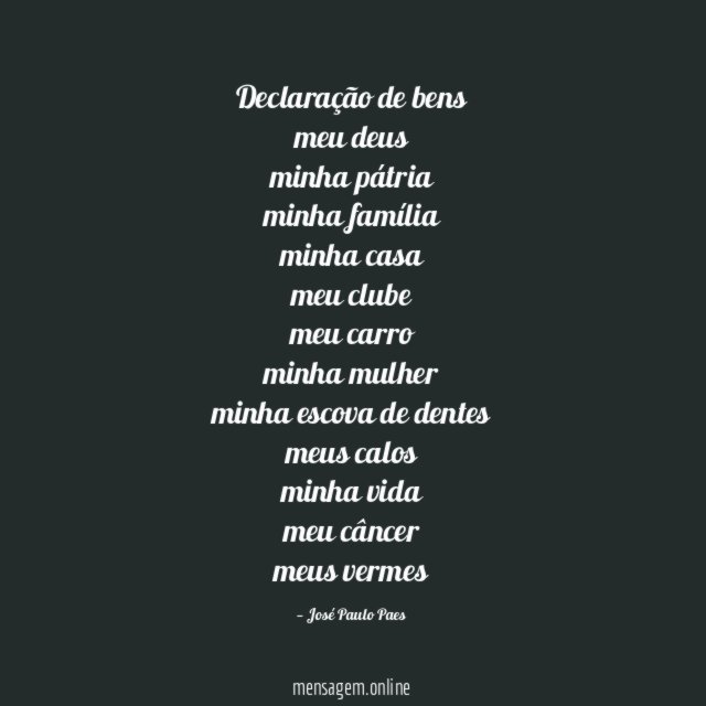 Declaração de bens