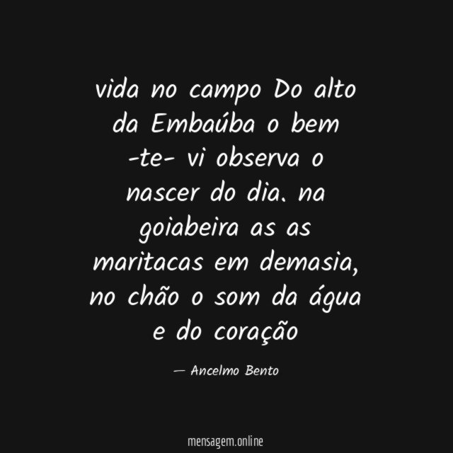 vida no campo