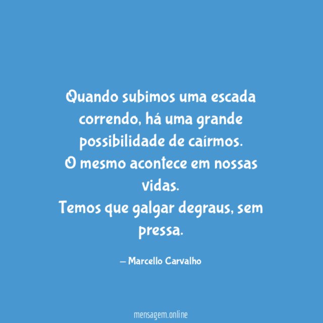 Quando subimos uma escada correndo