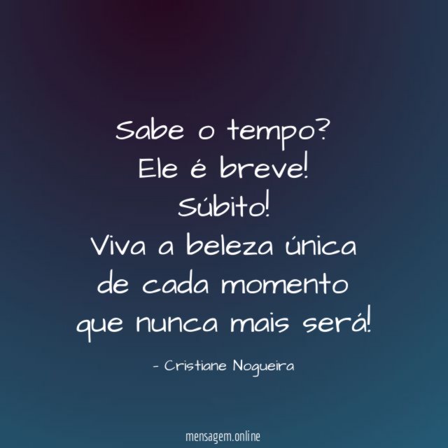 Sabe o tempo