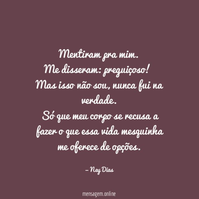 Mentiram pra mim.