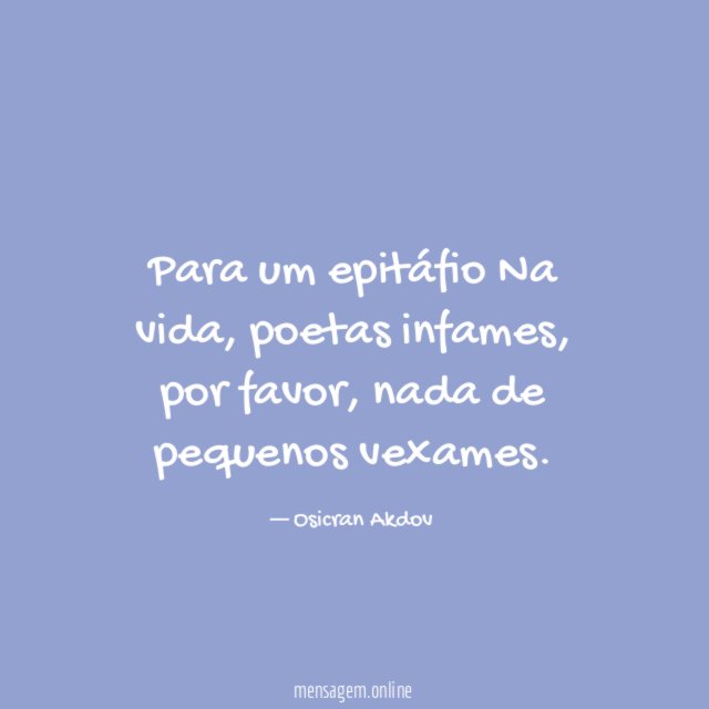 Para um epitáfio