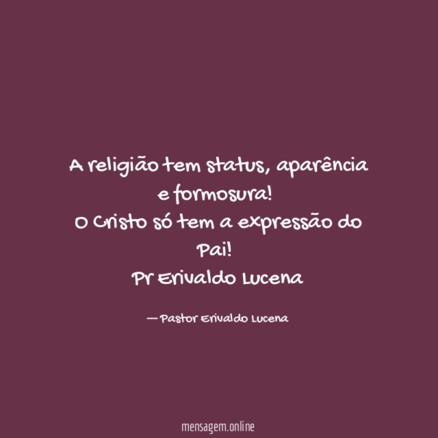 A religião tem status
