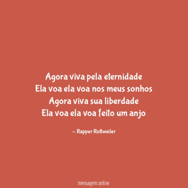 Agora viva pela eternidade Ela voa ela voa nos