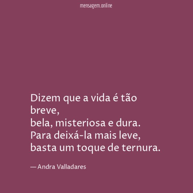 Dizem que a vida é tão breve