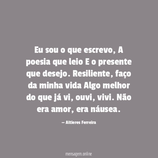 Eu sou o que escrevo