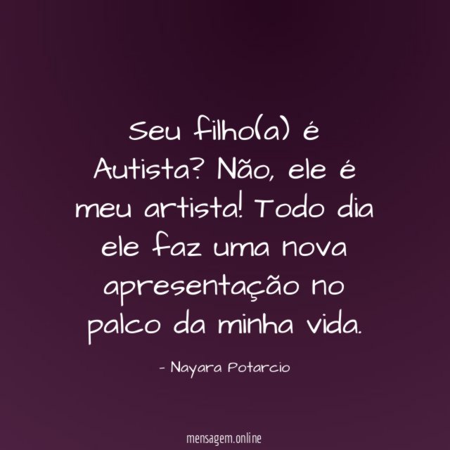 Seu filho(a) é Autista