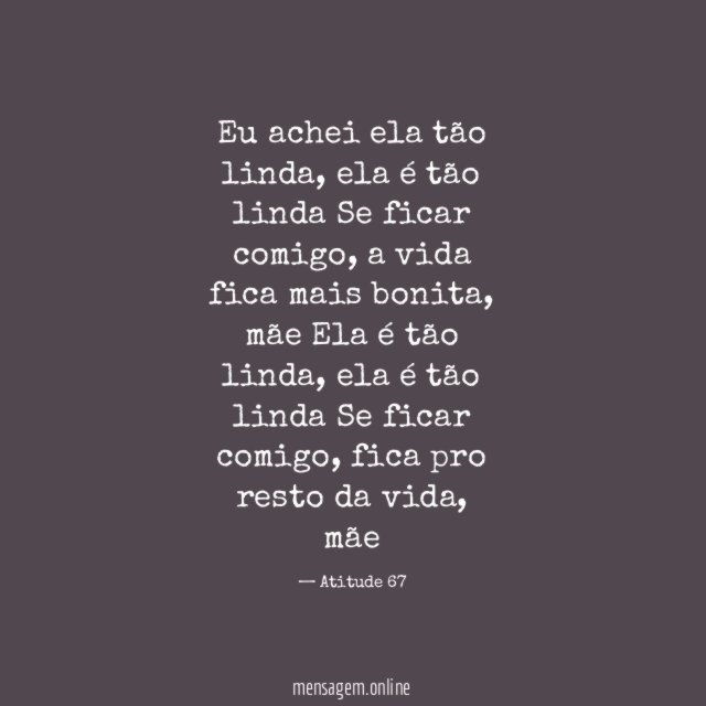 Eu achei ela tão linda