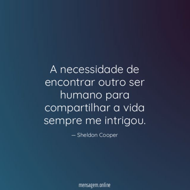 A necessidade de encontrar outro ser humano para
