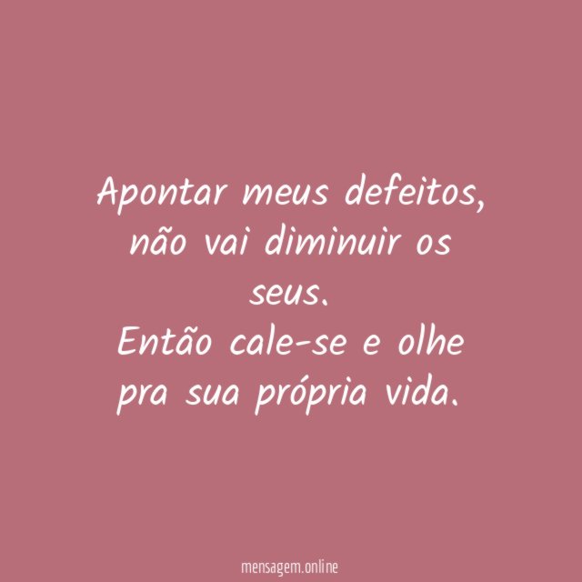 Apontar meus defeitos