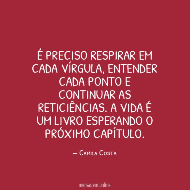 É preciso respirar em cada vírgula