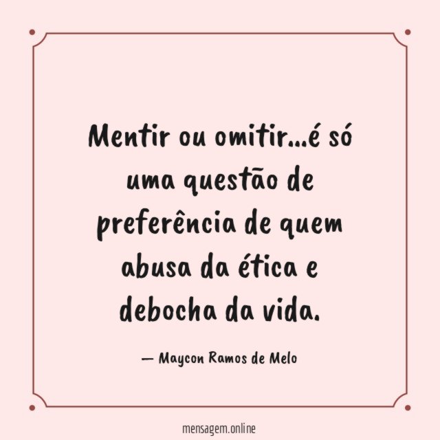 Mentir ou omitir