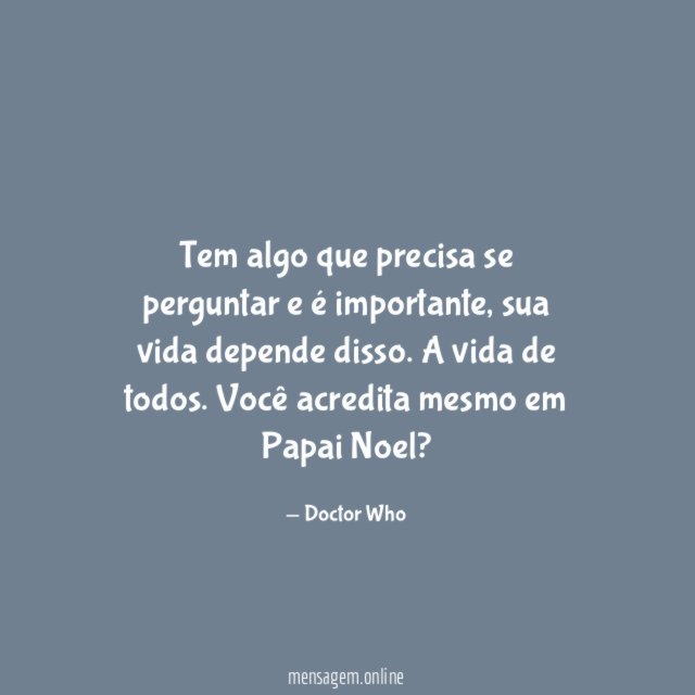 Tem algo que precisa se perguntar e é importante