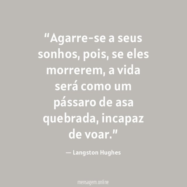 Agarre-se a seus sonhos