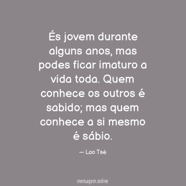 És jovem durante alguns anos