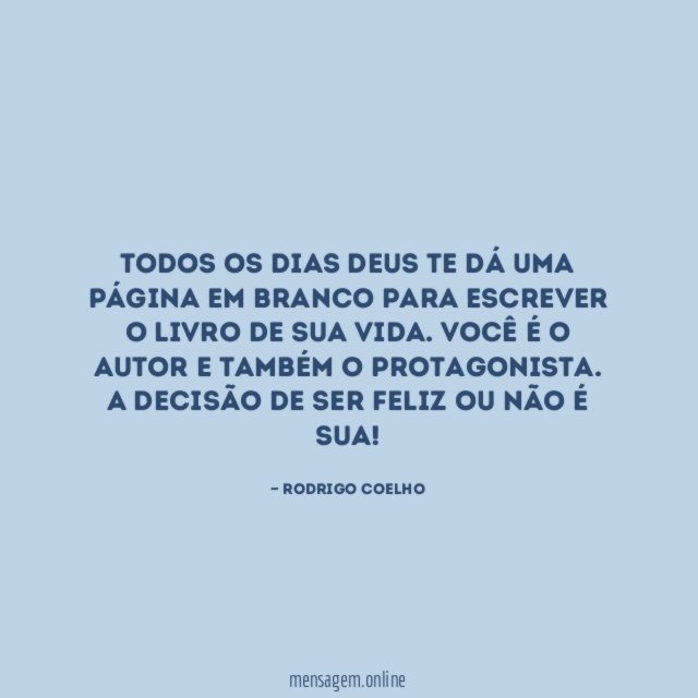 Todos os dias Deus te dá uma página