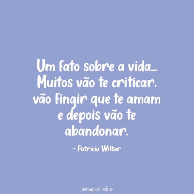 Um fato sobre a vida