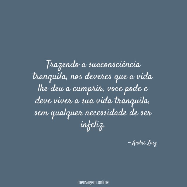 Trazendo a suaconsciência tranquila